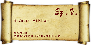 Száraz Viktor névjegykártya